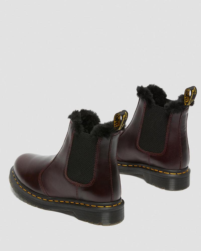 Dr Martens 2976 Leonore Faux Fur Gevoerde Laarsjes Dames Bordeaux | NL 658TCE